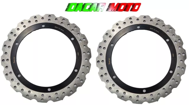 Pair Front Brake Discs Wave Honda CB 650 F ABS 2014 2015 2016 2017 2018