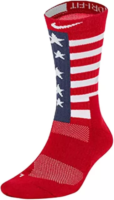 Nike Elite Crew Socks OLYMPIC Dream TEAM USA Flag Basketball Kobe Air Jordan 6 L Nike Elite Crew Socks OLYMPIC Dream TEAM USA Flag Basketball Kobe Air Jordan 6 L
