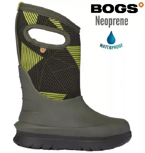 BOGS Kids Winter Boots Waterproof Neoprene Rain Wellies Boys Muck Wellingtons Sz