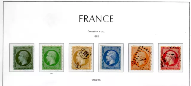 FRANCE ! PAGE de Timbres Napoléon et Cérès de 1862 à 1870 ! NEUFS