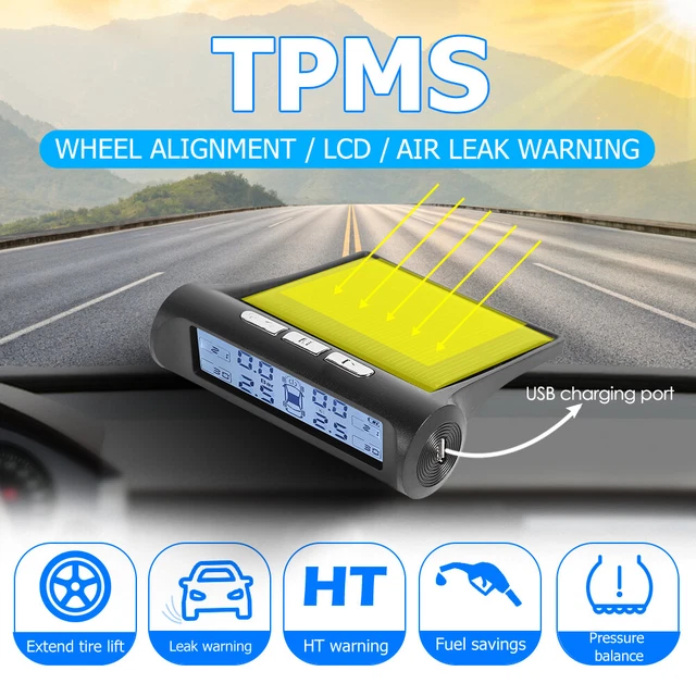 Jansite TPMS Sistema Monitoraggio Pressione Pneumatici - Display 3.5'' Solare & USB-C Con 4 Sensori - Foto 2