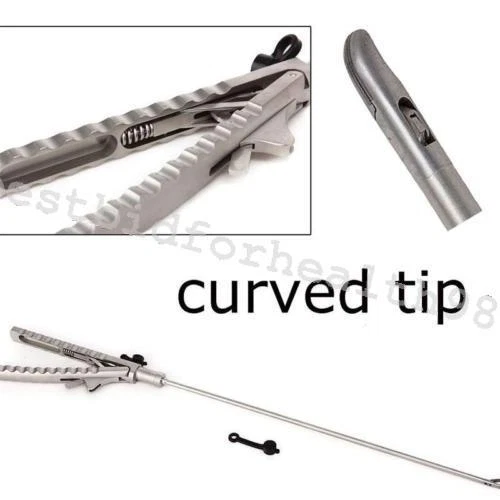 Needle Holder V Type 5X330mm Laparoscopy Laparoscopic /Curved tip CE Certified