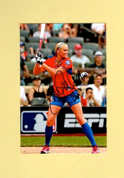 Jennie Finch Autographed Photo Softball USA Olympics 4x6 (Original)