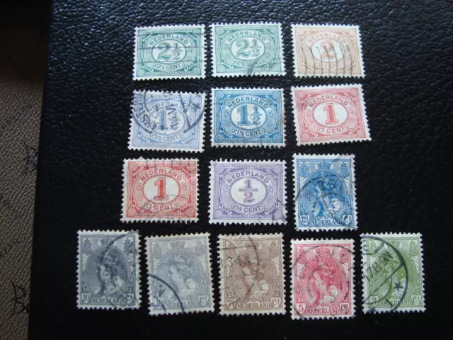 PAYS-BAS - timbre - Yvert et Tellier n° 50 a 54 65 a 69 obl (A2) netherlands