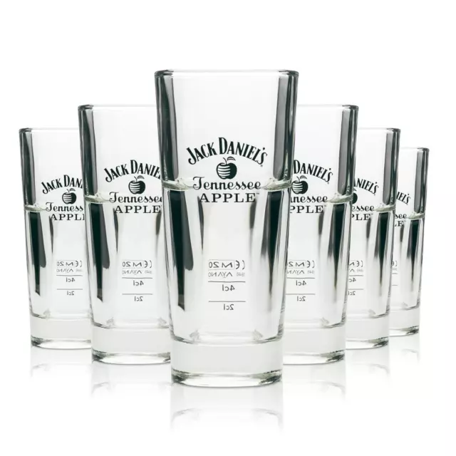 6x Jack Daniels Whisky Glas Longdrink Apple stapelbar 34cl Tumbl Cocktail Gläser