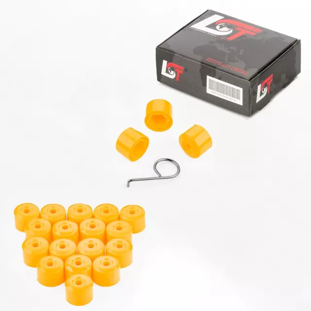 20x Tapas de Cubierta Tapones de Tornillos de Rueda Conjunto Amarillo 17MM para