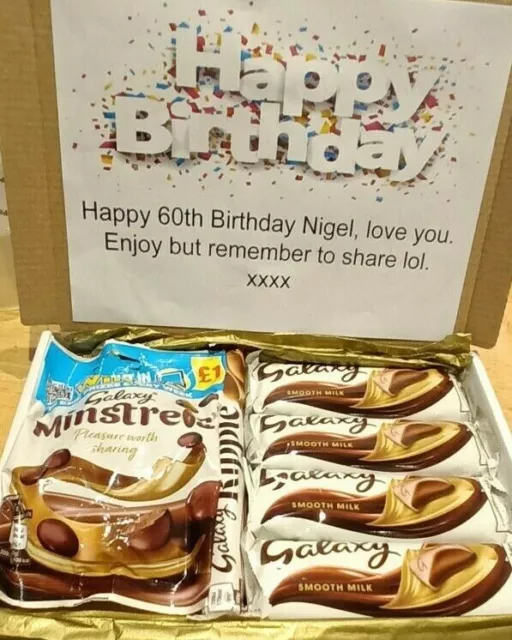 Personalised GALAXY Chocolate Box Hamper Selection Birthday Christmas Gift Treat