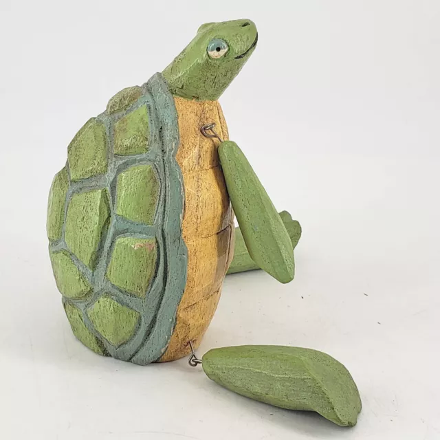 Hand Carved Wood Turtle Turtoise Small shelf sitter figurine