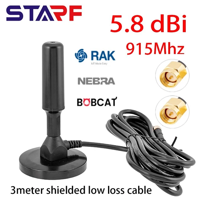 915MHZ LoRa Antenna 5 8 dBi Gain Indoor Omni directional Magnetic Base