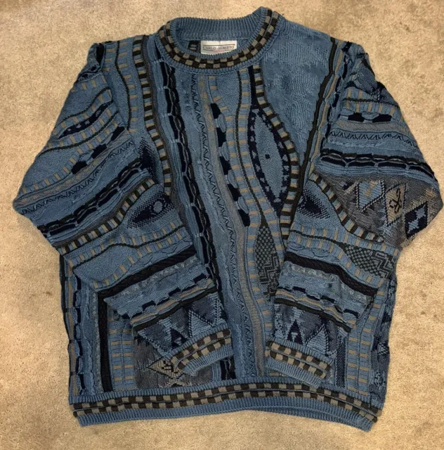Vintage Croft & Barrow Sweater Notorious BIG Cosby Vintage 90s Textured  MEDIUM
