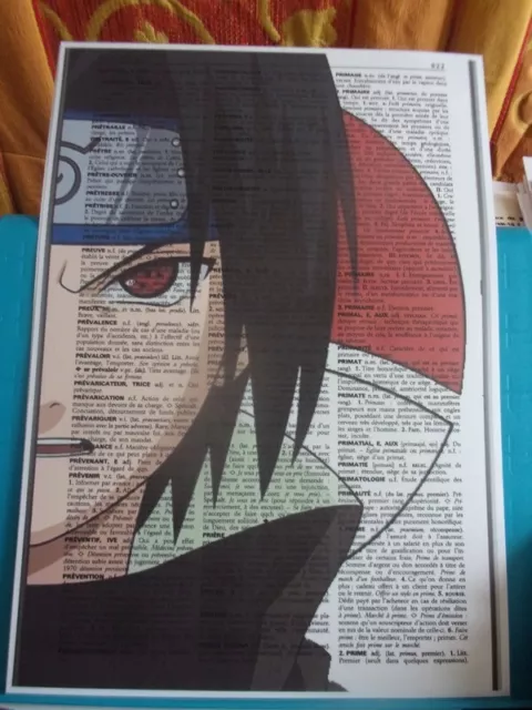 lot 2 Affiches poster print une page dico en français manga  naruto  2