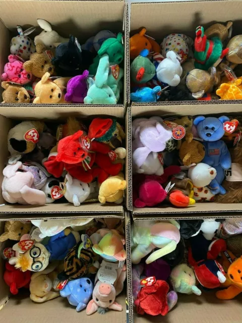 💎Ty Beanie Babies Lot Of 10 New With Tags Possible Rares Retired & Errors💎