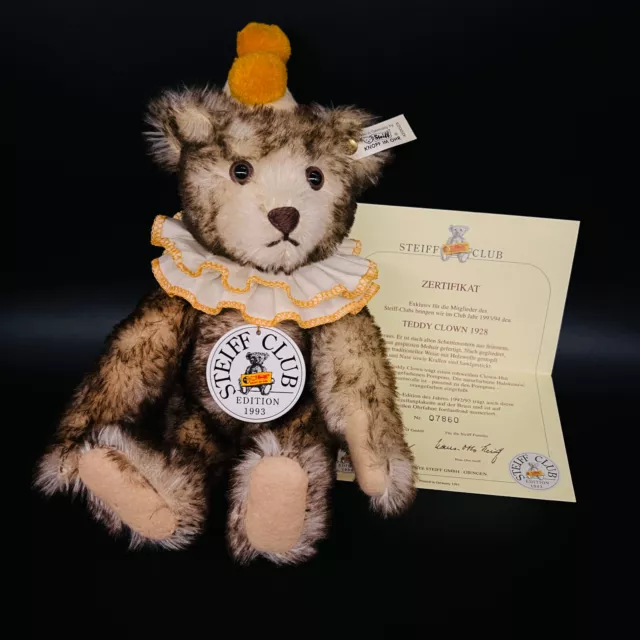 STEIFF Bär TEDDY CLOWN 1928 | CLUB 1993 | 420023 | KFS | 30 cm | Sehr gut