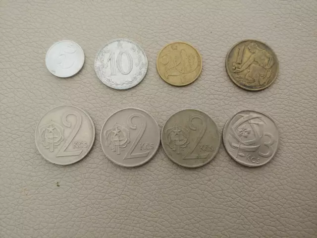 8 Münzen Umlaufmünze Tschechoslowakei