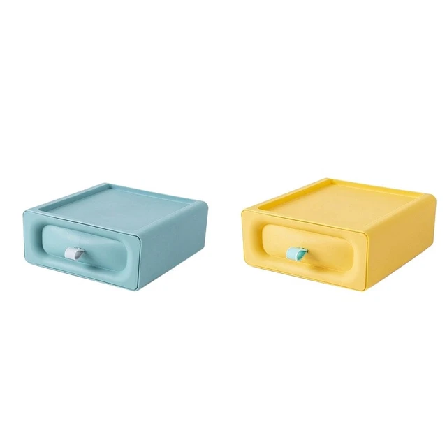 Caja de Almacenamiento de Escritorio para el Hogar de 2 Piezas, CajóN de AlmacW1