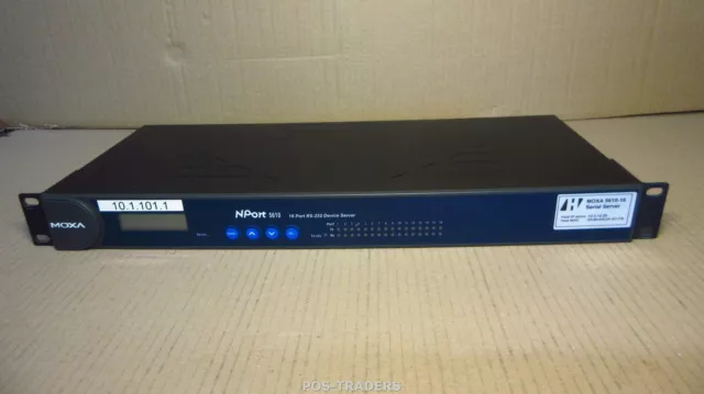 MOXA NPort 5610-16 Device server 16 port 10/100M Ethernet, RS-232, RJ-45 8pin