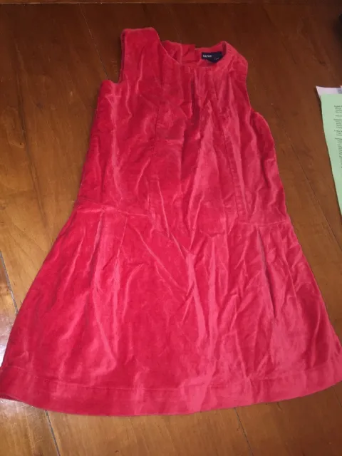 Baby Gap Girls Sz 4y Red Brushed Velvet Dress Holiday Christmas Jumper