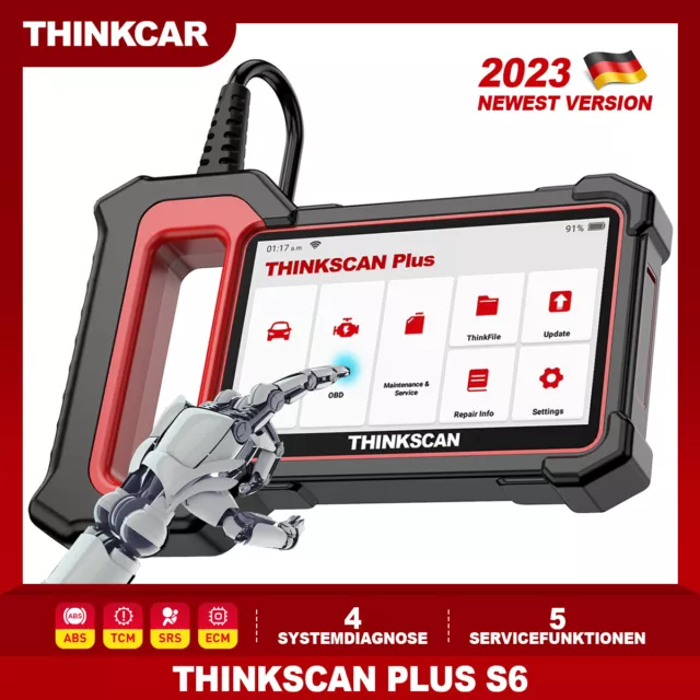 2024 Thinkscan Plus S6 Profi KFZ Auto OBD2 Scanner Diagnosegerät TPMS EPB SAS Öl