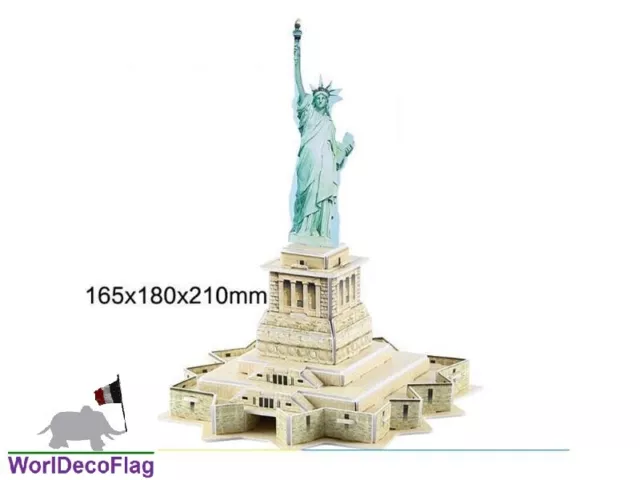 lot de 4 puzzles 3D  Monuments Arc de triomphe statue de la liberté, Notre Dame 2