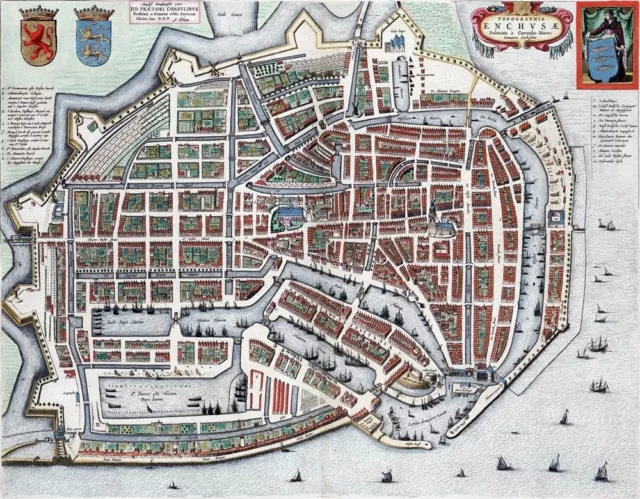 Reproduction plan ancien d'Enkhuizen 1649
