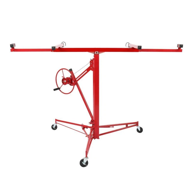 16' Drywall Panel Hoist Dry Wall Rolling Caster Lifter Construction Tool 150LBS
