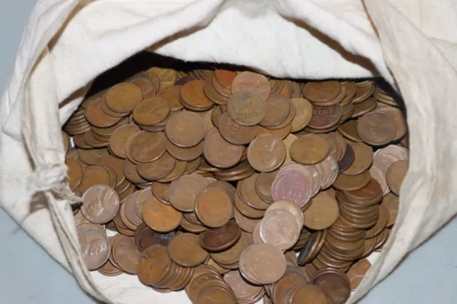 BAG of 5000 Wheat Cents Only "S" Mints from 1940-1955 ( with 1943 Steels )