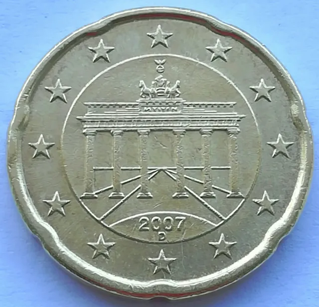 GERMANIA 20 cent 2007 zecca D Monaco di Baviera