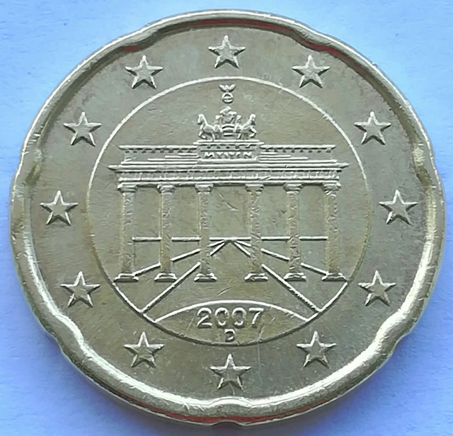GERMANIA 20 cent 2007 zecca D Monaco di Baviera