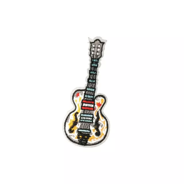 Guitar (Iron On) Embroidery Applique Patch Sew Iron Badge