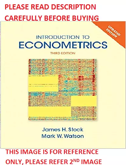 Introduction to Econometrics by Stock 3rd International Softcover Ed Same Book