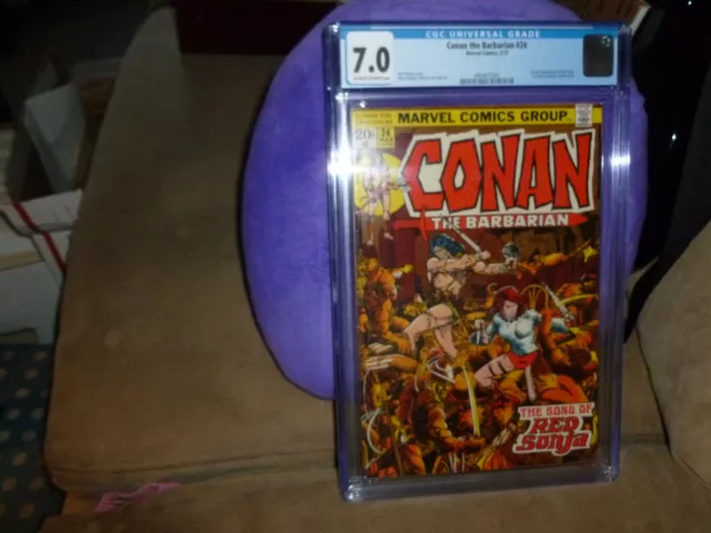 Conan The Barbarian # 24 Cgc 7.0 1St Full Appearance Of Red Sonja New From Cgc