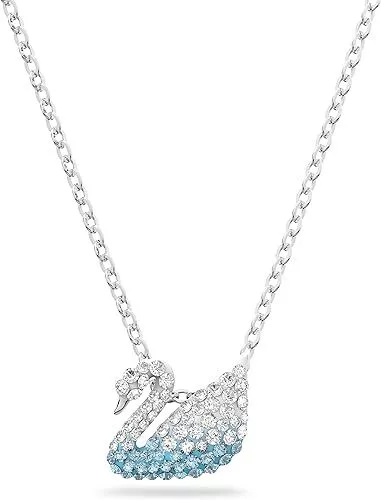 Nib Swarovski Iconic Swan pendant Swan, Small, Blue, Rhodium plated 5512094