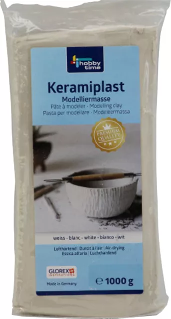 Keramiplast Modeliermasse, weiss 1kg Abformen Abformmasse Gießmassen Modellieren