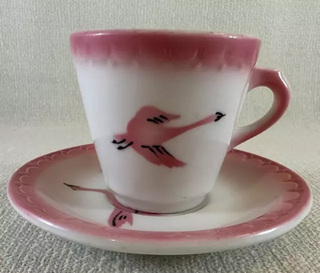 Milwaukee Road Railroad China Demi Cup Saucer The Traveler Pattern Syracuse