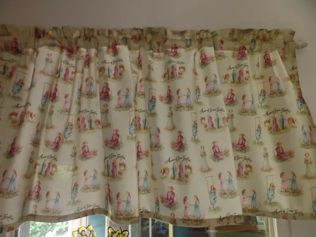 Sage Green, Anne Of Green Gables, Two Sisters, Handmade Window Valances 42 x 16