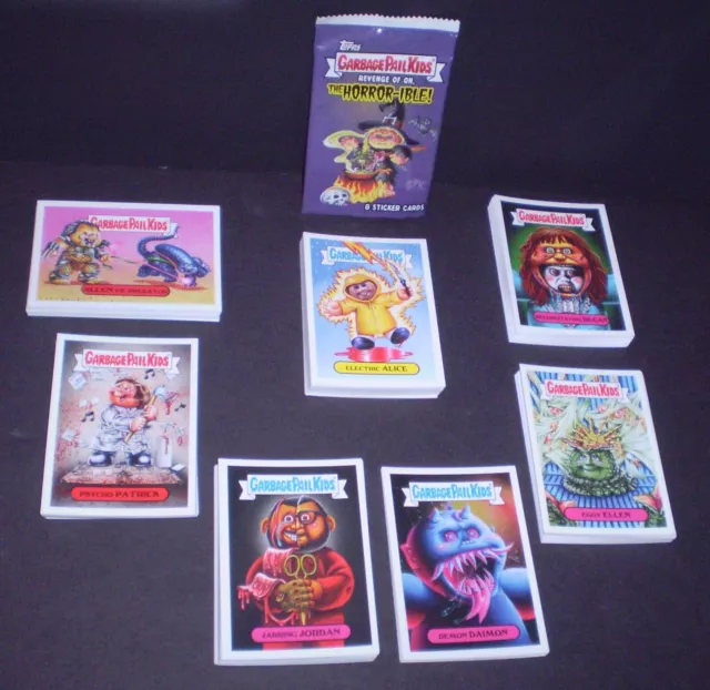 Garbage Pail Kids REVENGE Of Oh, The HORROR-IBLE Complete Sticker Card BASE Set