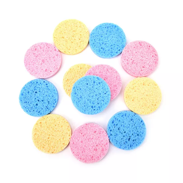 4Pcs Natural Wood Fiber Facial Cleansing Sponges Face Mask Removal Sponge-ID