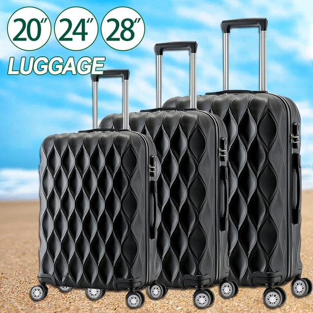 Luggage Suitcase 20" 24" 28" Travel Hard Shell Carry On Lightweight Black