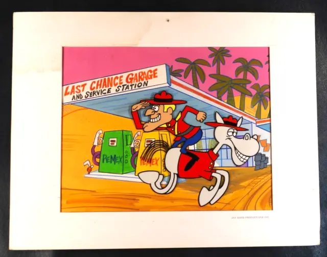 Animation Cel Rocky and Bullwinkle Jay Ward - Dudley Do-Right and Horse