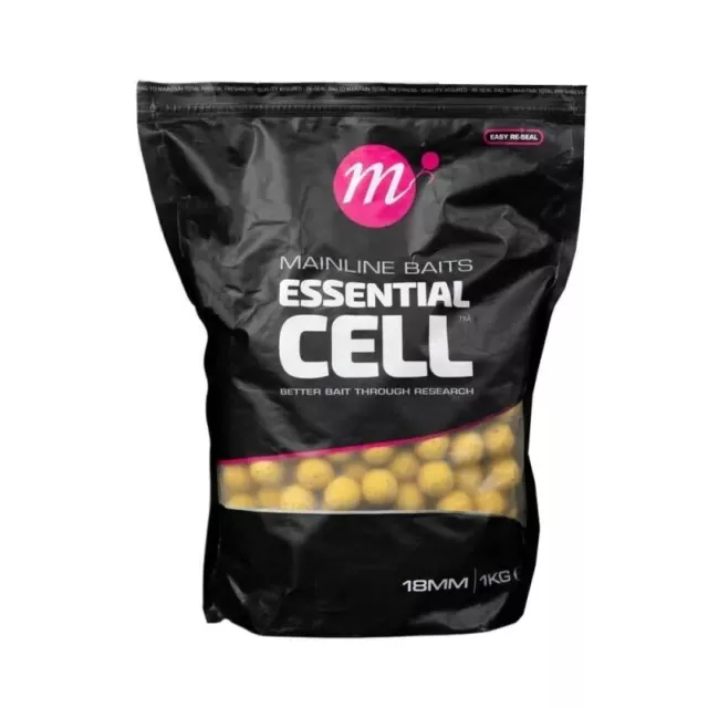 Mainline Essential Cell 1kg Shelf Life Boilies Bait *All Diameters* - NEW