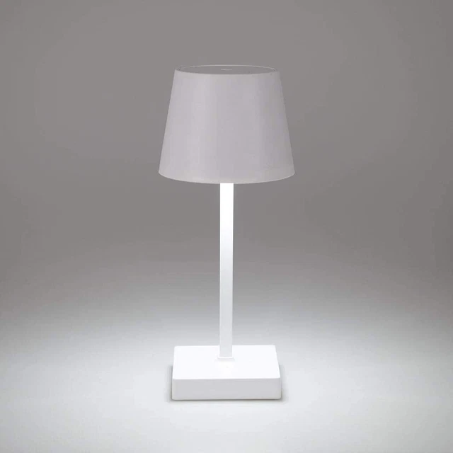 Lampada Da Tavolo Touch Led Ricaricabile Bar Hotel Ristorante Bianco
