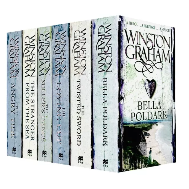 Winston Graham Poldark Series 6 Books Collection Set (books 7-12) Angry Tide NEW