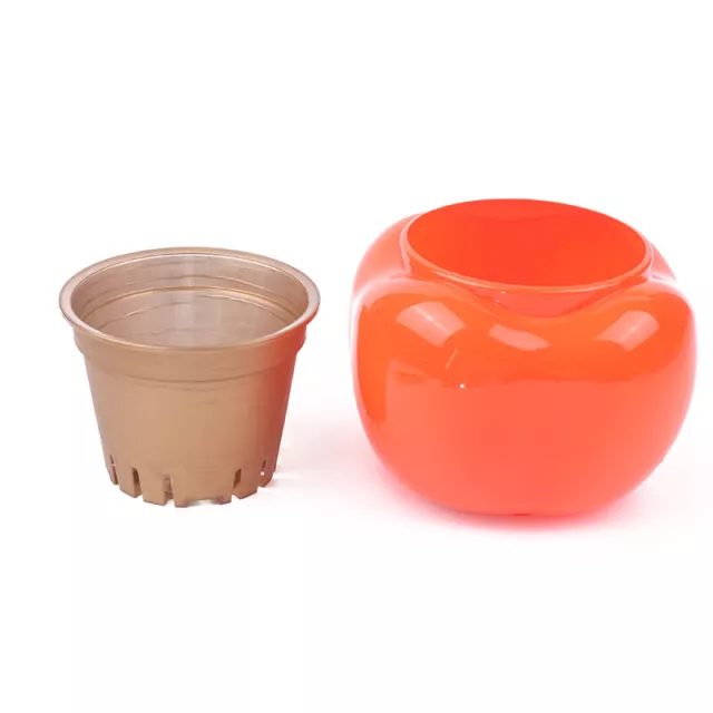 1Set Water Container Flower Pot Dual Layer Self Watering Plastic Flower PFE