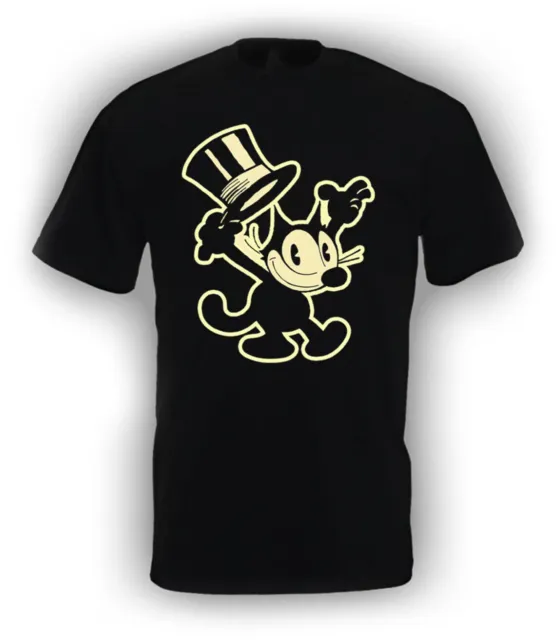 Retro Felix The Cat Black Cotton T-shirt K75701