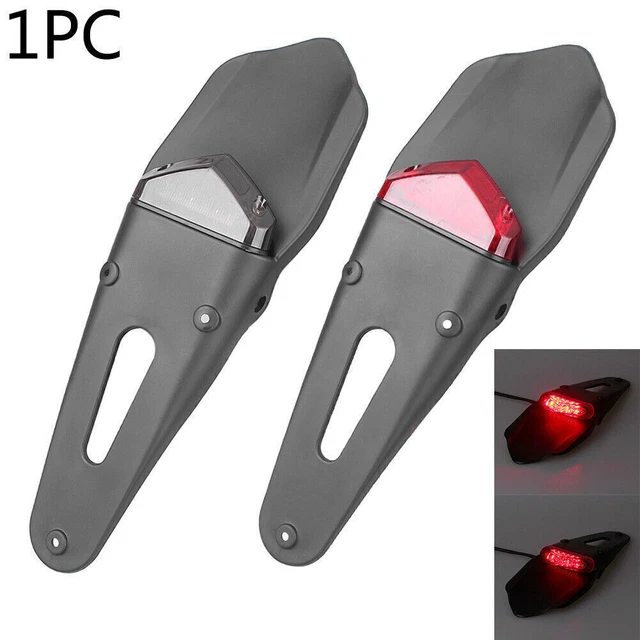 1x Motor Universal Rear Fender with Tail Light Fit Motorcycle Dirt Bike ABS