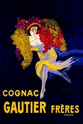 Poster Manifesto Locandina Pubblicitaria Vintage Cognac Liquore Francia Ufficio