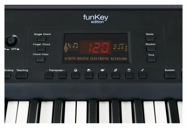 Clavier Piano Numerique Electrique Synthetiseur 61 Touches 300 Sons LCD Noir 5