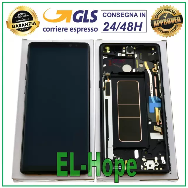 Display Lcd Originale Samsung Galaxy Note 8 Sm-N950 Sm-N950F Touch Screen Nero