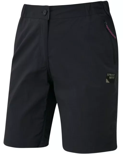 SPRAYWAY ESCAPE SHORTS Womens Lightweight, Hiking & Travel Short, Black LP£60