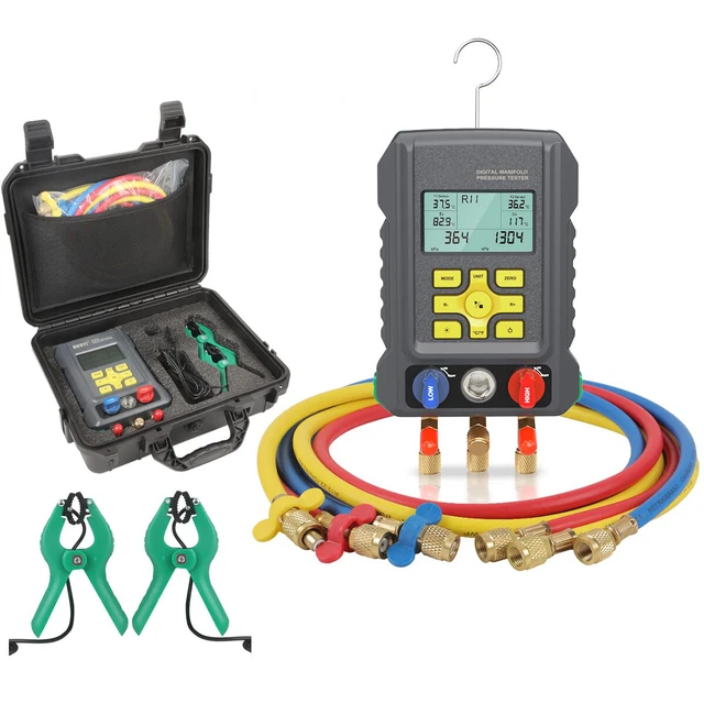 Refrigeration Digital Manifold Gauge HVAC Pressure Gauge Air Conditioning Tool